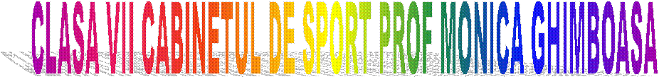 CLASA VII CABINETUL DE SPORT PROF MONICA GHIMBOASA 