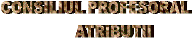 CONSILIUL PROFESORAL
        ATRIBUTII